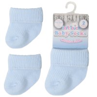 PRS07-B: Blue 2 Pack Premature Turnover Socks